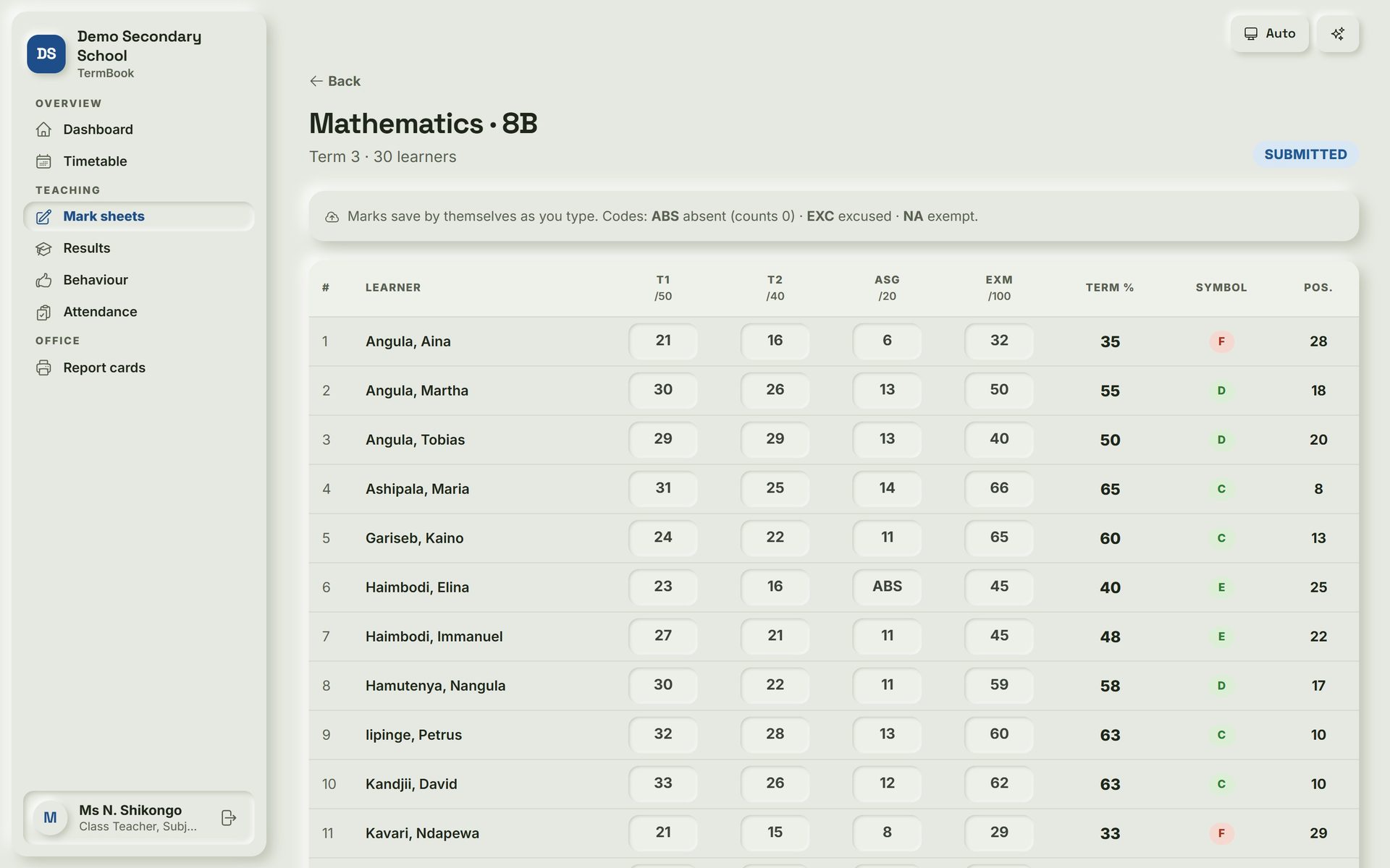 TermBook screenshot